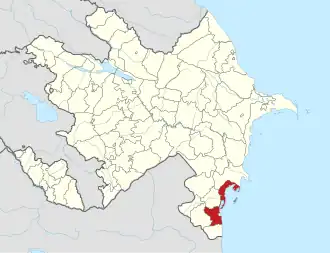 Location of Lankaran District