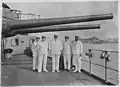 Officers aboard the French Cruiser Waldeck-Rousseau.