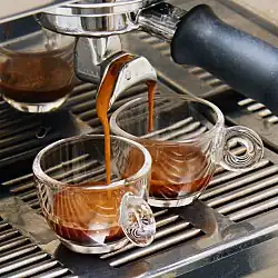 Image 39The espresso comes from the Italian esprimere, which means "to express," and refers to the process by which hot water is forced under pressure through ground coffee. (from List of national drinks)