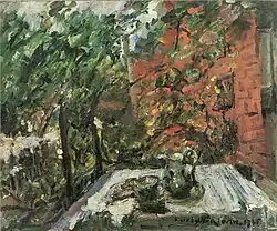 Vespers on the Balcony (1925), oil on canvas, 49 × 60 cm., Berlinische Galerie, Berlin
