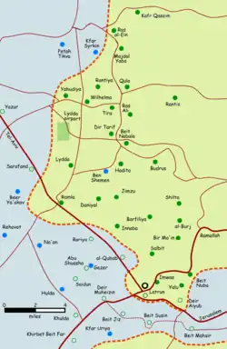Depopulated villages in the Ramle Subdistrict
