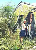 Lydia Emily painting in the Virgin Islands