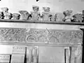 Frieze and column capitals