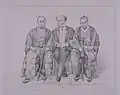 Meeting of Vice-Admiral George King, Mōri Takachika, and Mōri Motonori in 1867