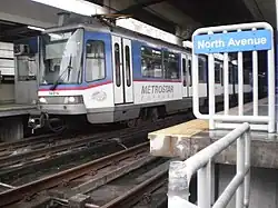 3000 class train with the Metrostar Express branding in 2011