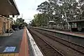 Southbound view from Platform 1, May 2018