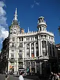 Casa de Allende [es], Crédit Lyonnais branch office in Madrid from 1947 (left),[26] 2010