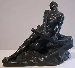 Man Battling with the Elements