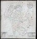 Map of Haryana District surveyed 1832–33 and 1837–38, recompiled 1848