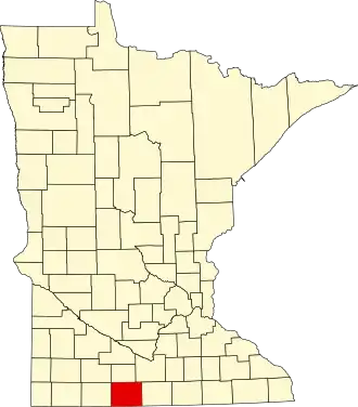State map highlighting Martin County