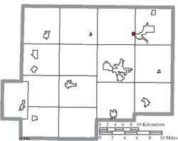 Location of West Leipsic in Putnam County