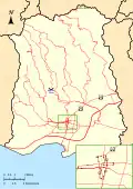 Detailed map of PR-14 in the municipality of Ponce