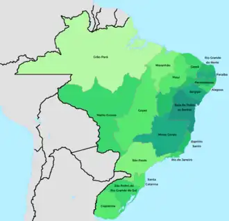 A map showing the Empire and its provinces