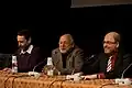 Left: Michele Serra, Vittorio Zucconi and Massimo Gramellini at the International Journalism Festival, Perugia, 2010