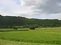 View of the maar from the village