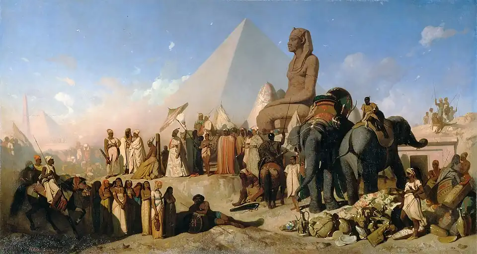 Meeting Between Cambyses II and Psammetichus III after the Battle of Pelusium. Louvre Museum.[2]