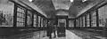 Interior of the Meiji Memorial Picture Gallery in 1927, from the Tokyo Nichi Nichi Shimbun, with many of the paintings yet to be completed and installed