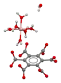 Ball-and-stick model of the asymmetric unit of mellite