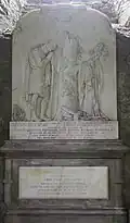 Memorial in the ruins of St Bride's Kirk in the grounds of Blair Castle