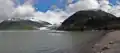 Left to right: McGinnis Mountain, Stroller White Mountain, Mendenhall Glacier, and Bullard