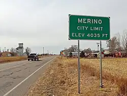 Platte Street in Merino.