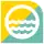 Pictogram of Consulado metro station. It features the silhouette of a water duct.