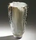 Woodfired porcelain, "Feather" H: 16 cm