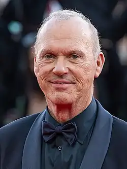 A smiling Michael Keaton