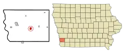 Location of Malvern, Iowa