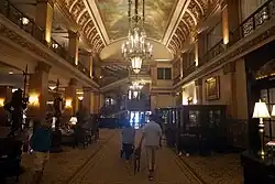 The lobby of the original building