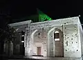 The mausoleum at night