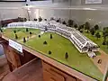 Model of the Cactus and Succulent Glass House that used to exist in the park, on display in Chorlton Lodge