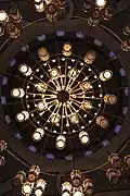 One of the chandeliers of the mosque