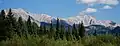 Mt. Head (left) with Holy Cross Mountain (right) from Highwood Valley