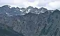 Martin, Incisor, Johnson, Clark, and Sundial seen from Marmot Pass