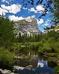 Watkins reflected in Mirror Lake