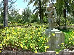 Sculpture in the garden of the My Lai massacre memorial site