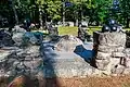 Rock at center is Myles Standish grave