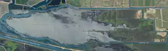 Aerial image of an island.