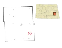 Location of Fingal, North Dakota