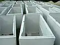 Prefabricated vaults.