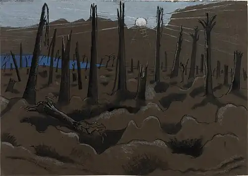 Image 34Sunrise, Inverness Copse, at and by Paul Nash (from Wikipedia:Featured pictures/Artwork/Others)