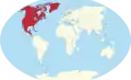 Location of North America