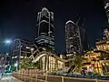 The Mori JP Tower and the Garden Plaza A Mall at night