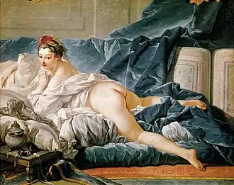 Painting from the Musée du Louvre, Paris.