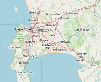 Map showing the location of Meadowridge Common