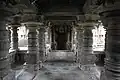 Lathe turned pillars inside the mahamantapa (open hall)