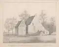 Drawing of the former monastery Sion (1847)