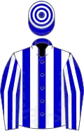 Blue and white stripes, hooped cap