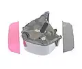 IHS Ballistic Visor Subcomponent (BVS) with red and gray tinted Ballistic Transparency (BT) screens